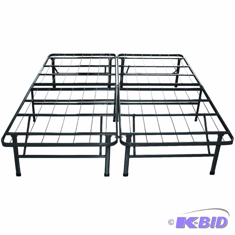 lot 15 image: Sleep Master Platform Metal Bed FrameMattress Foundation, Queen