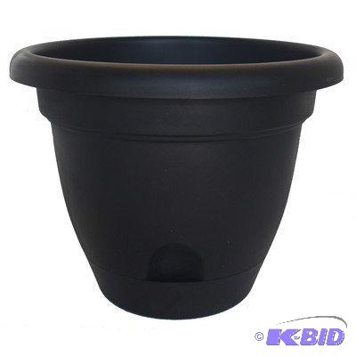 lot 23 image: Lucca Round Pot Planter Size 10.5 H x 13 W x 13 D