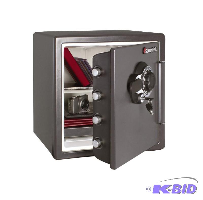 lot 3 image: SentrySafe SFW123DSB 1.23 Cubic Feet Combination Fire-Safe, Medium Black
