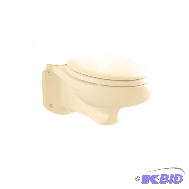 lot 41 image: American Standard 3402.016.021 Glenwall Pressure-Assisted Wall-Mounted Elongated Toilet Bowl, Bone