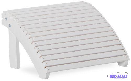 lot 46 image: Adirondack Ottoman White Adirondack Chair Patio Outdoor Furniture