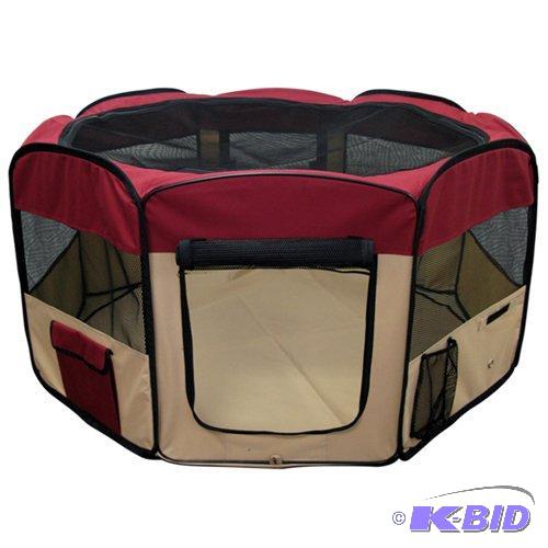 lot 47 image: Red 45 Pet Puppy Dog Playpen Exercise Pen Kennel 600d Oxford Cloth
