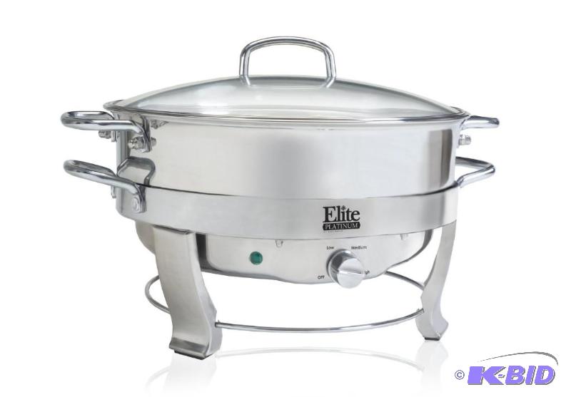 lot 50 image: MaxiMatic EWM-5933 Elite Platinum Chafing Dish, 5-Quart