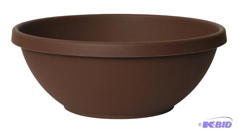 lot 51 image: Fiskars 18 Inch Terrabowl Planter, Color Dark Earth (20-54318)