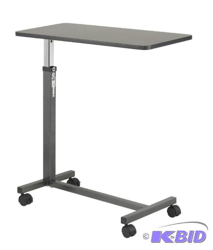 lot 18 image: Drive Medical Non Tilt Top Overbed Table, Silver Vein