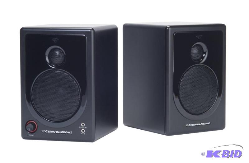 lot 55 image: Cerwin Vega XD3 Powered Desktop Speakers
