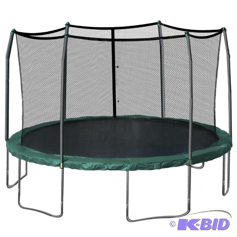 lot 71 image: Skywalker Trampolines 15-Feet Round Trampoline and Enclosure with Spring Pad