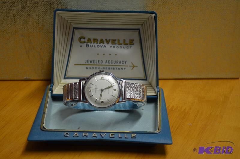 lot 12 image: Vintage Caravelle watch,&nbspa&nbspBulova P...