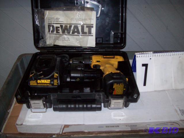 Dewalt 9.6v 38 Drill with 2 Batteries and Ch...