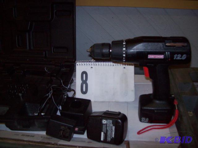 Craftsman 12 volt 38 Drill, With 2 Batteries...