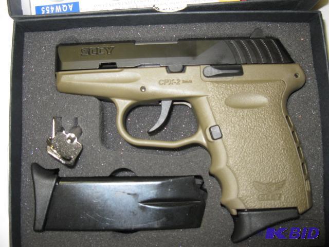 lot 3 image: SCCY CPX2 CBDE Black Earth semi-auto pistol