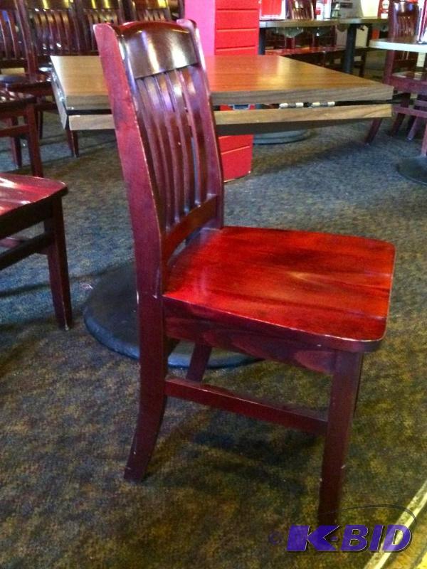 Restaurant Quality Wood Chairs - RED - Set of 4