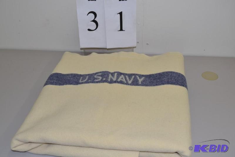 lot 31 image: Wool US Navy Blanket