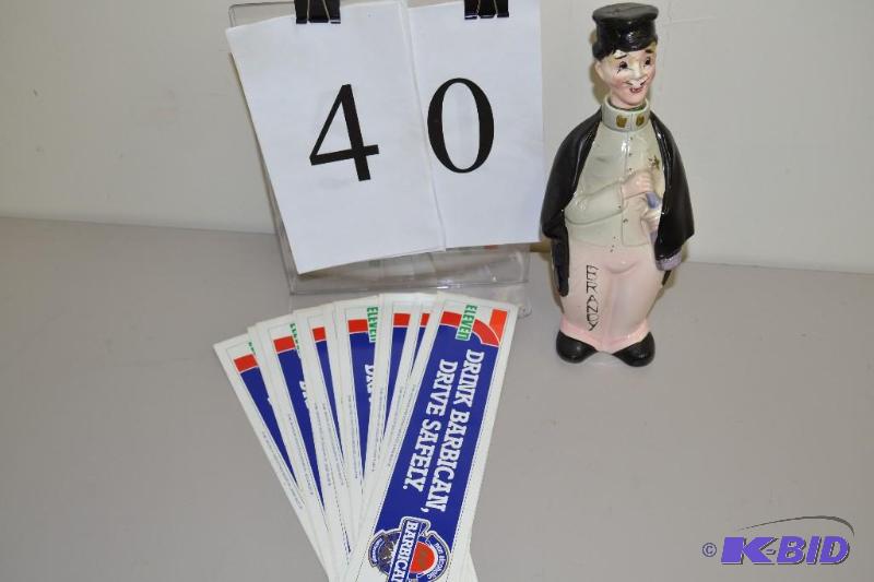 lot 40 image: Decanter, 7 Eleven, Bumper Sticker