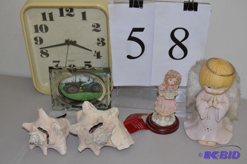lot 58 image: Angels, clocks and shells