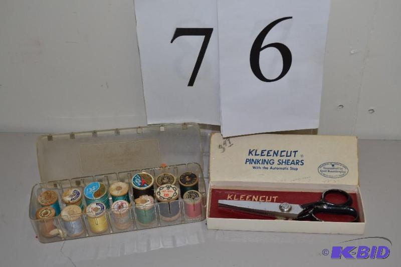 lot 76 image: Pinking Shears & Thread