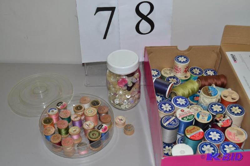 lot 78 image: Thread, Buttons