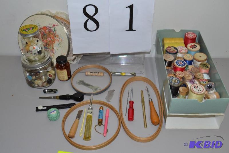 lot 81 image: Thread, Buttons, Advertising, Embroidery,
