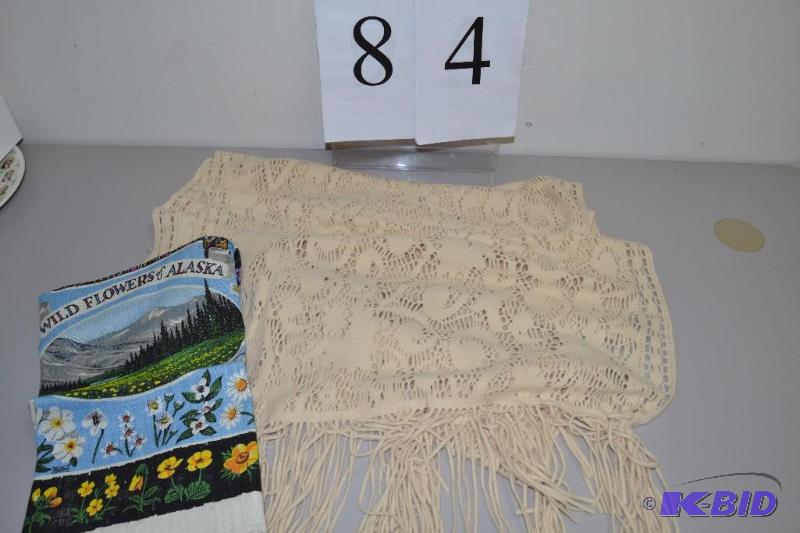 lot 84 image: Shawl & towel
