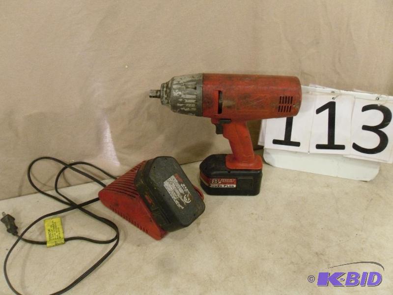 lot 113 image: 18V Milwaukee Cordless Impact. 12" driv...