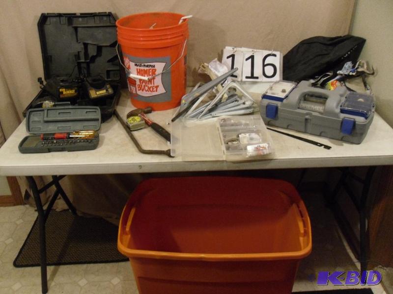 lot 116 image: Dewalt&nbspCase with Battery and 2 Charger, ...