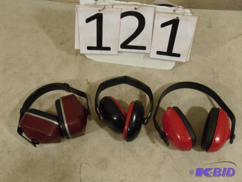 lot 121 image: 3 Pair of Hearing Protection Earmuffs....