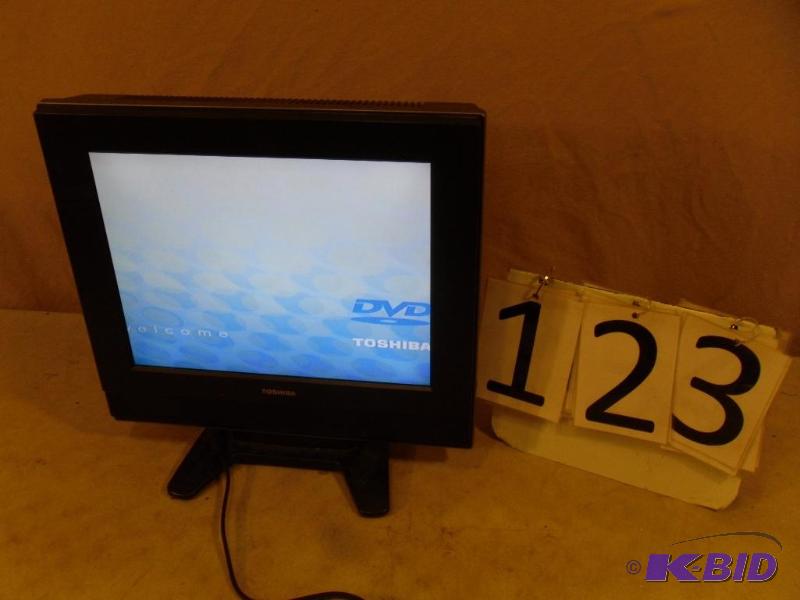 lot 123 image: Toshiba LCD 15" Flat Screen TV with Buil...
