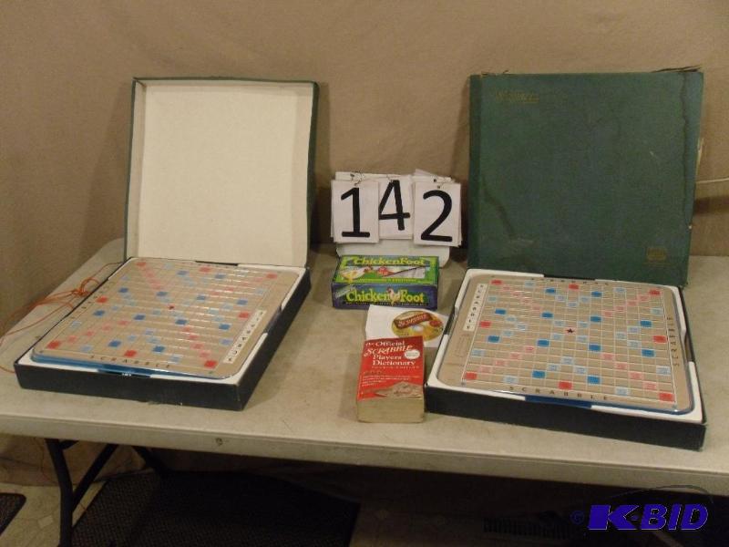 lot 142 image: 2 Vintage Scrabble Games (one missing the let...