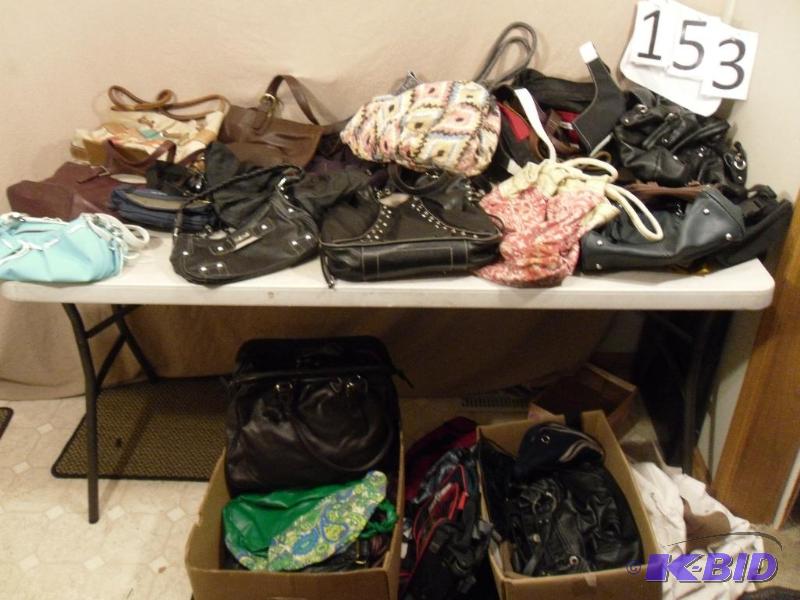 lot 153 image: Large Lot of Assorted&nbspPurses and Bags. B...