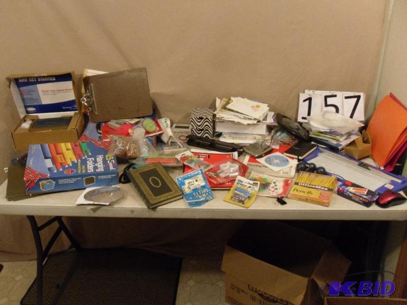 lot 157 image: Lot of Office Supplies. New Greeting Cards, N...