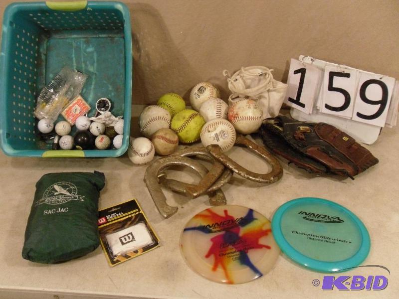 lot 159 image: Lot of Assorted Sports Items. Disc Golf, Hors...