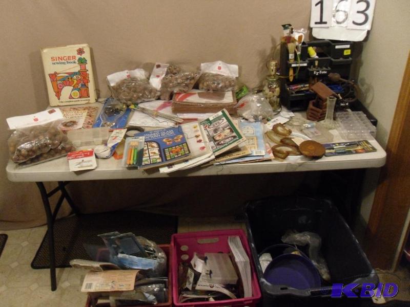 lot 163 image: Large Lot of Assorted Craft Items. Organizers...