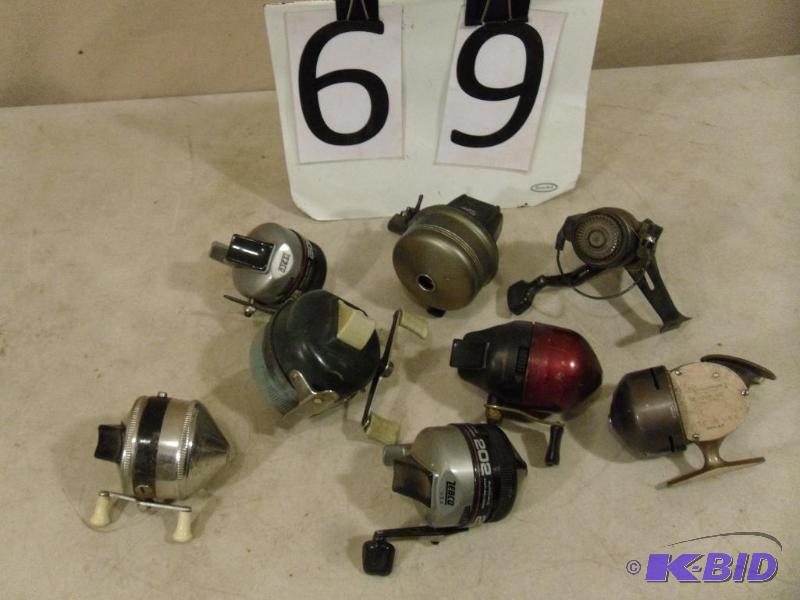 lot 21 image: Lot of 8 Assorted Fishing Reels. Johnson, Zeb...