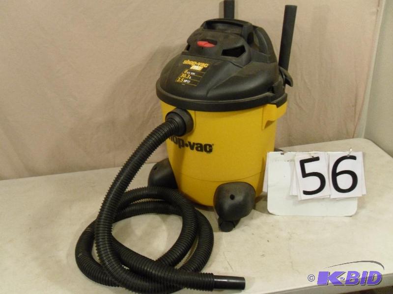 lot 56 image: 8 Gallon Shop Vac. 3.5 HP. Tested and Works.&...