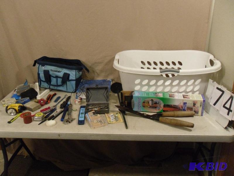 lot 74 image: Lot of Assorted Tools and Materials. Wrenches...