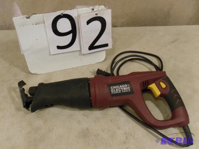 lot 92 image: Chicago Electric Reciprocating Saw  Sawzall....