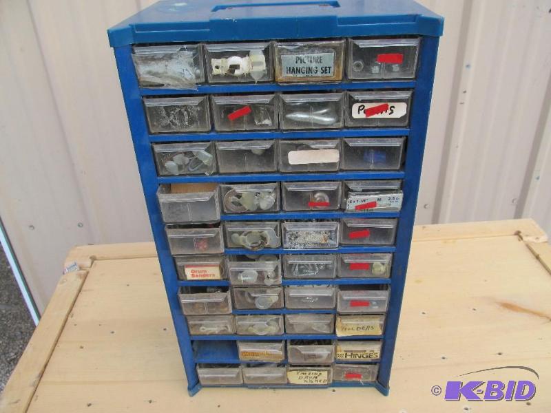 lot 52 image: Utility cabinet with a great variety of goods...