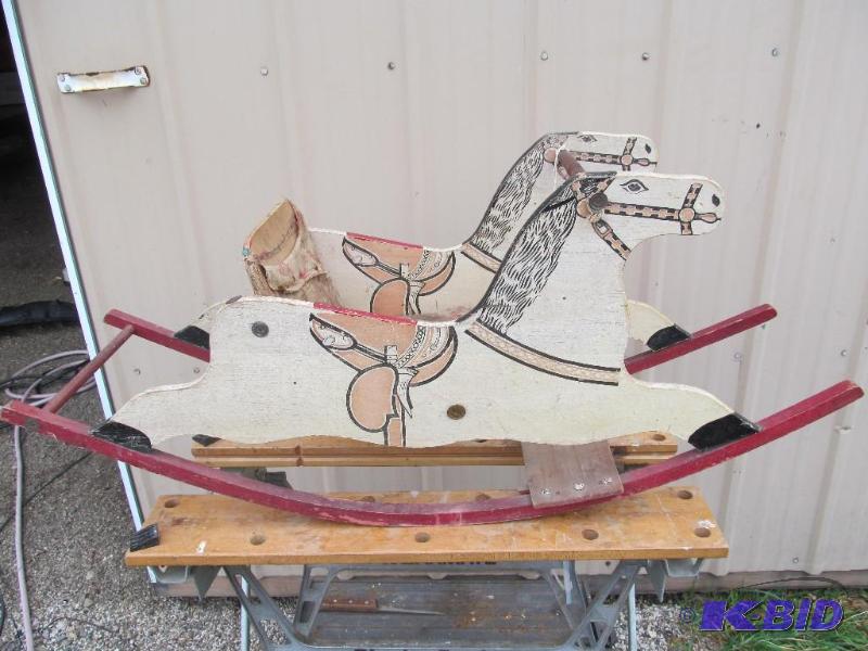 lot 7 image: Vintage rocking horse.