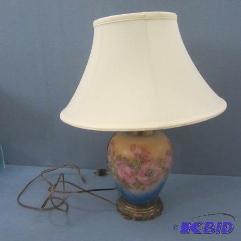 Table Lamp, Pink Poppies