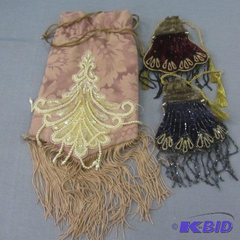 Satin Lined, Beaded Purses