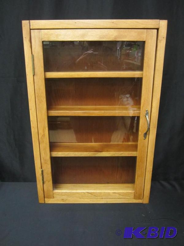 lot 00068 image: Vintage Cupboard with Glass Door