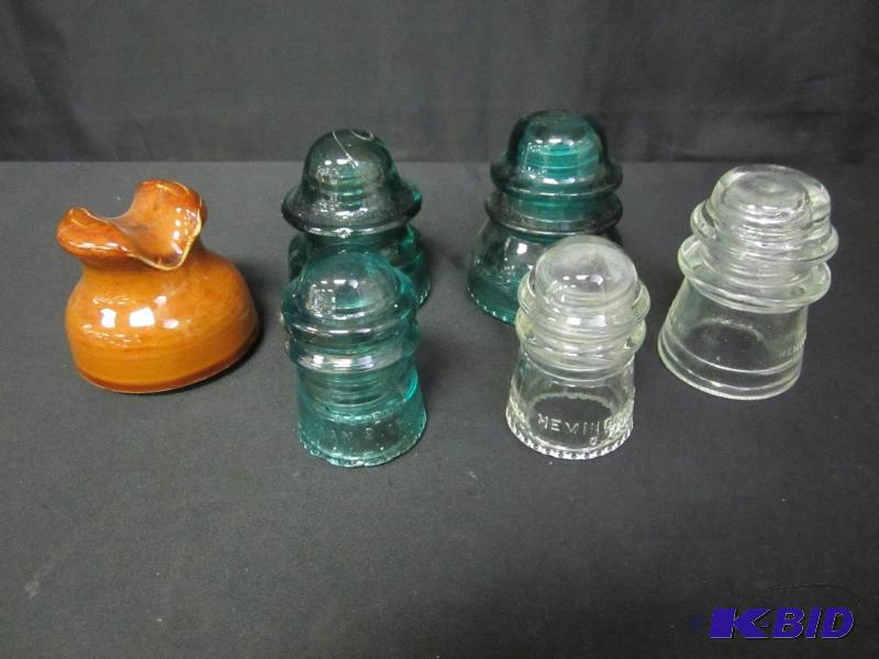 lot 00082 image: Lot of 6 Antique Electrical Insulators