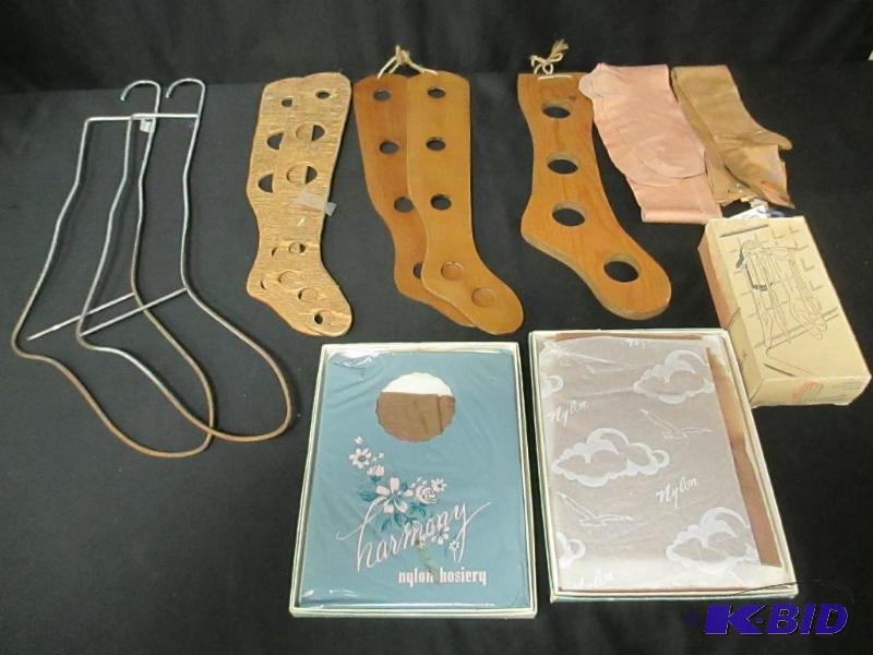 lot 104 image: Lot of Hosiery Forms, Dryer and Vintage Hosiery