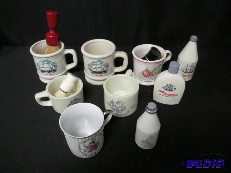 lot 121 image: Lot of Shaving Mugs Old Spice