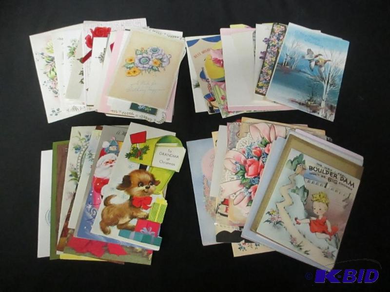 lot 131 image: Huge Lot of Vintage Cards Greeting Holiday Christmas Easter Mothers Day BIrthday
