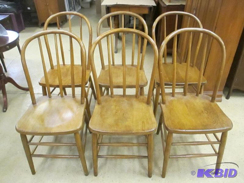 lot 139 image: Spindal back chairs