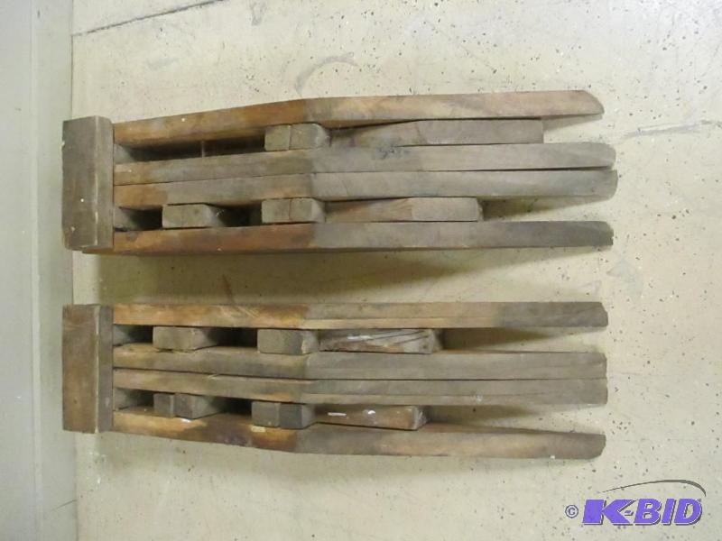 lot 146 image: Pair of Antique Wood Car Ramps