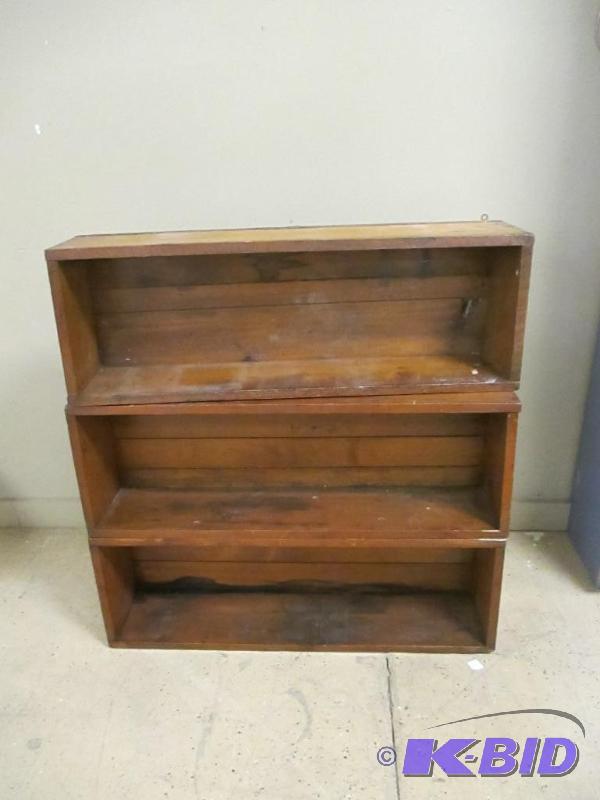 lot 147 image: Antique Wood Shelves Stackable
