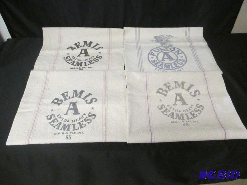 lot 155 image: Lot of 4 Fabric Clothes Sacks