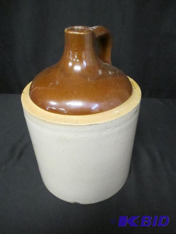 lot 37 image: Vintage Stoneware Whiskey Jug